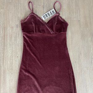 Urban Outfitters Velvet Lace Mini Dress